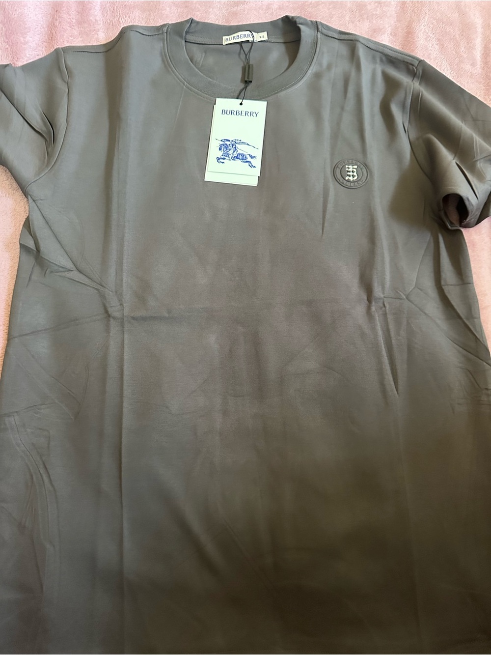 Burberry Short-Sleeve Crewneck T-Shirt in Dark Brown